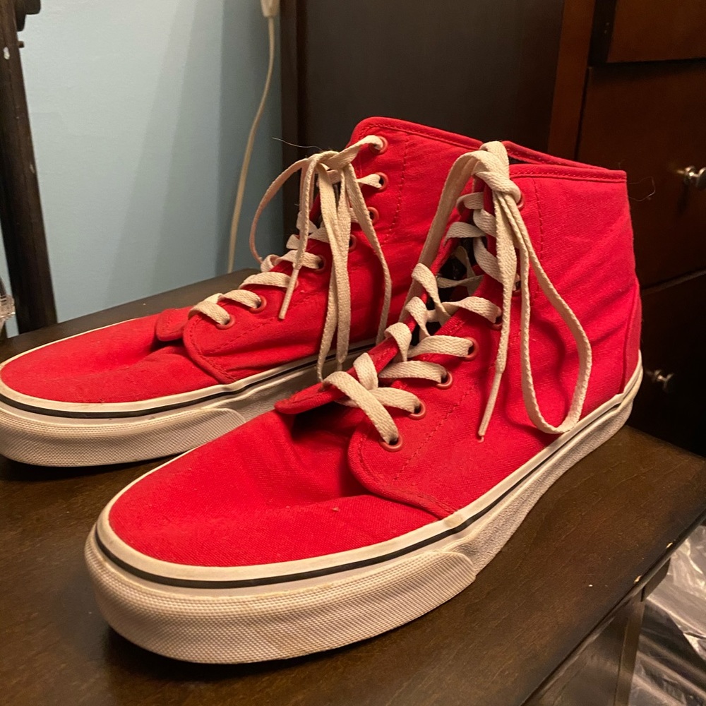 Red high top Vans
